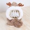 Knitting Children Plush Beanie Cloth Accessories Solid Neckerchief Cute Scarf Hat Set  Girls