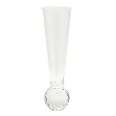 Hestia Diamond Ball Base Ribbed Flute Glass (Pack of 2)