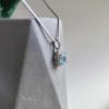 Серебряная подвеска с топазом 1.449ct, фианитами (2206811)