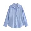 Women Fashion Spring Cotton Oxford Long Sleeve Single-breasted Lapel Blouse Street Clothing Shirt Chic Ladies Tops Mujer