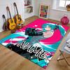 Custom Hatsune Miku Mat Personalized Name, Polyester Washable Indoor Entryway Rug, Gift for Christmas, Easter, Thanksgiving Day