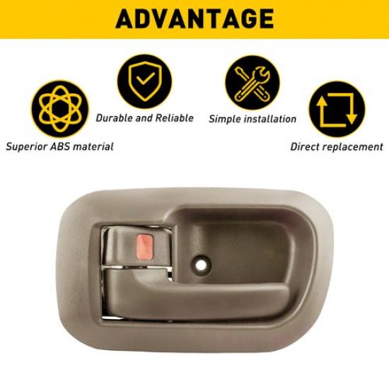 Dla 1998-03 Toyota Sienna Klamka Drzwi Wewnętrzna Przednia Lewa Strona Kierowcy Beżowa EXV