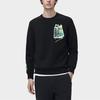 FILA Van Gogh Collaboration Series Van Gogh Museum 2.0 Pattern Logo Crewneck Sweatshirt Men sweatshirt Black F11M318215F-BK