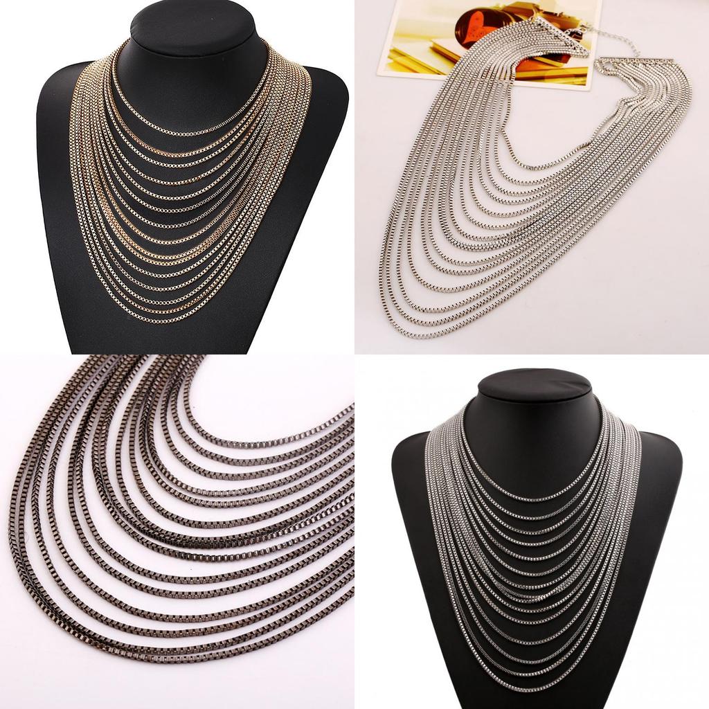 Collier Vintage Fait Main à Franges Multicouches Chaîne de Pull Pour Bureau ou Fête