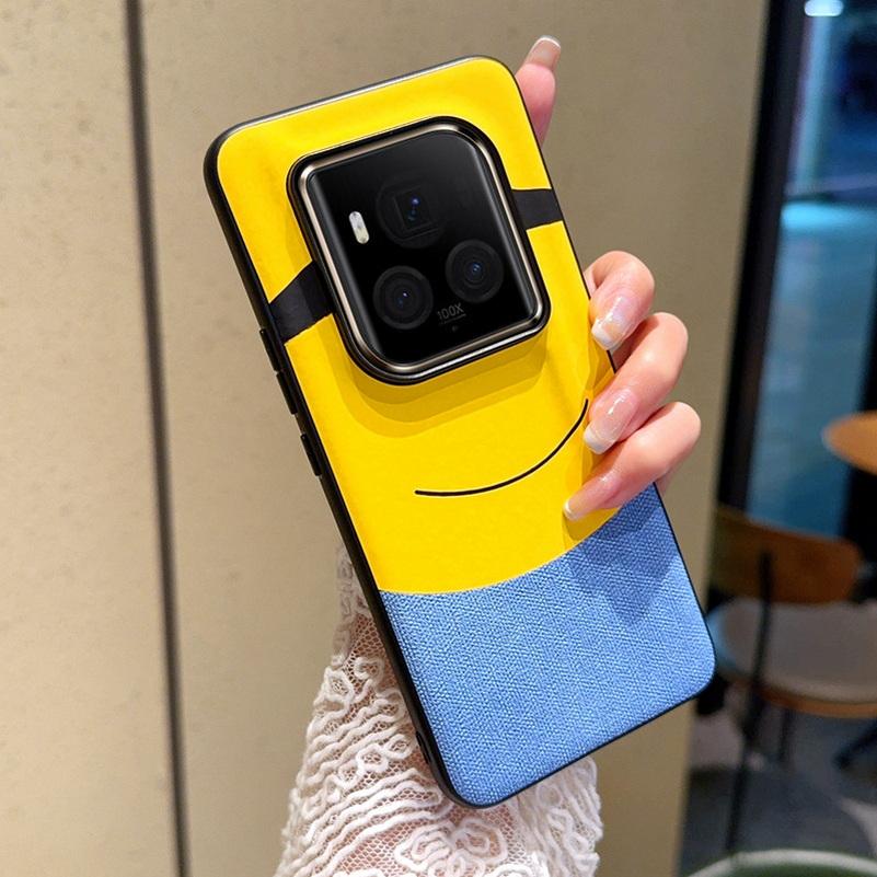 

Cloth big-eyed Minion Phone Case For Honor Magic 7 Pro Magic7 Lite Magic 6 RSR Porsche Design 6 Pro X9c Camera Protection Cover Honor Magic6 Ultimate