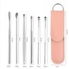 Ear Cleaning Tool Stainless Steel Ear Pick Kit &1Pc Storage Bag Earwax Remover Tool
