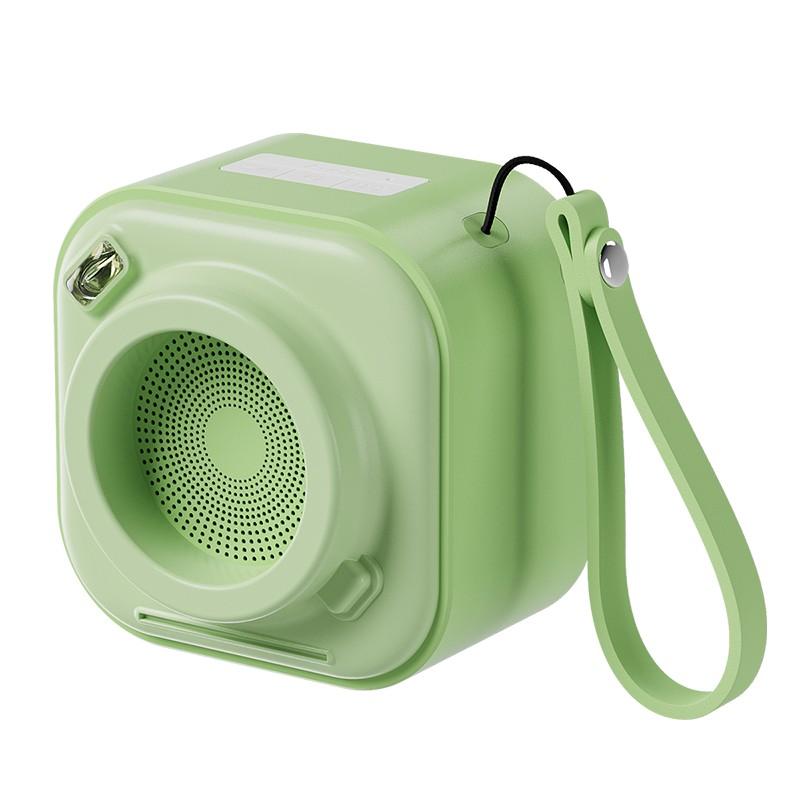 Mini Portable Bluetooth Speaker Wireless Outdoor Subwoofer with TF Card Built-in Light Lanyard for Camping Hiking Cycling Desk