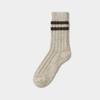 100% Wool Socks Two-Line Stripe 2-Piece Set