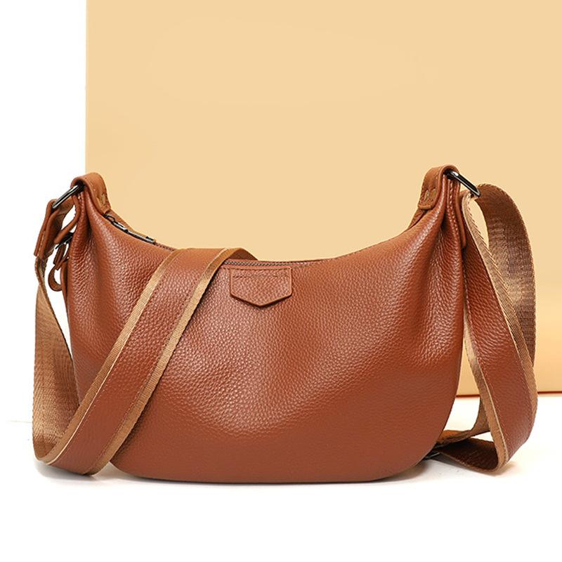 Dumpling-style Fashion Casual Crossbody Bag with Shoulder Strap, High-end Commuter Bag for Women