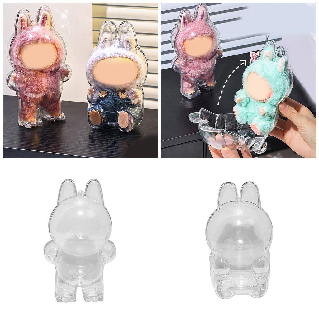 Clear Display Case for Anime Figure Dolls Display Cover Dustproof Case for Keychains and Walking Model Figurine Doll