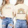 Big Fan of HuUnisex Rights Graphic TShirt Retro Rainbow Print On Front Back Crew Neck Short Sleeve Tee for Unisex Unisex Tops
