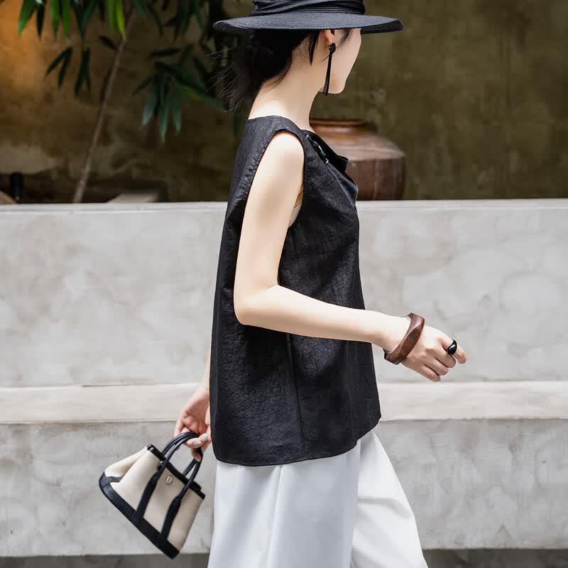 Lanseer 2026 Summer Silk Vest Top