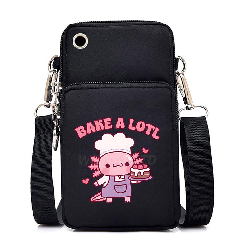 Casual mobile phone bag cute printing new messenger bag Korean version versatile small bag vertical change bag