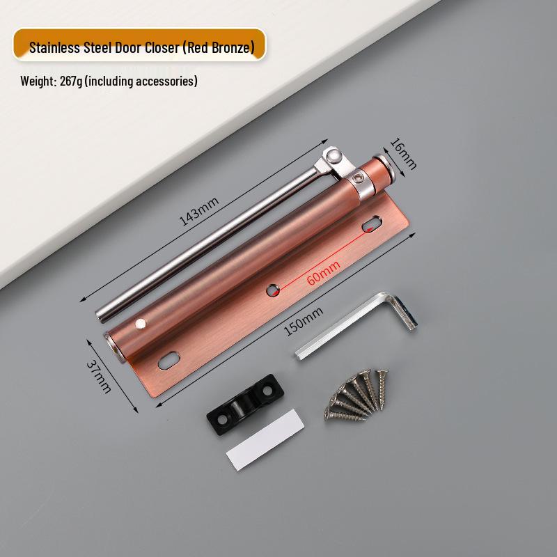 Adjustable Silent Stainless Steel Automatic Door Closer Spring for Lightweight Wooden Doors