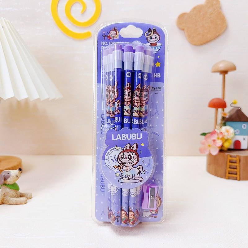 Sanrio Labubu Pencils & Sharpener Set – Creative Student Stationery for Smooth Writing