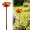 Decorative Metal Flower Bird Feeder Handmade Outdoor Garden Hanging Hummingbird Feeder 23.62 Inch
