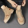 Neue trendige Herren Herbst Winter Wanderarbeitsstiefel Hithtop Leder Skateboard Schuhe Männliche Studenten Casual Martin Stiefel