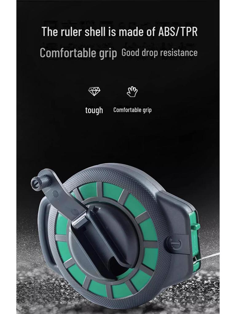 Shida High-Precision Long Steel Tape Measure - 20m/30m/50m Soft Construction Ruler, Models 91351B/91353B