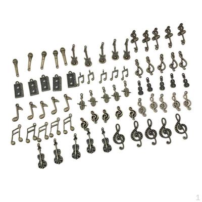 70Pcs Retro Music Note Charms Beads Pendant for DIY Craft Pendants Bracelet