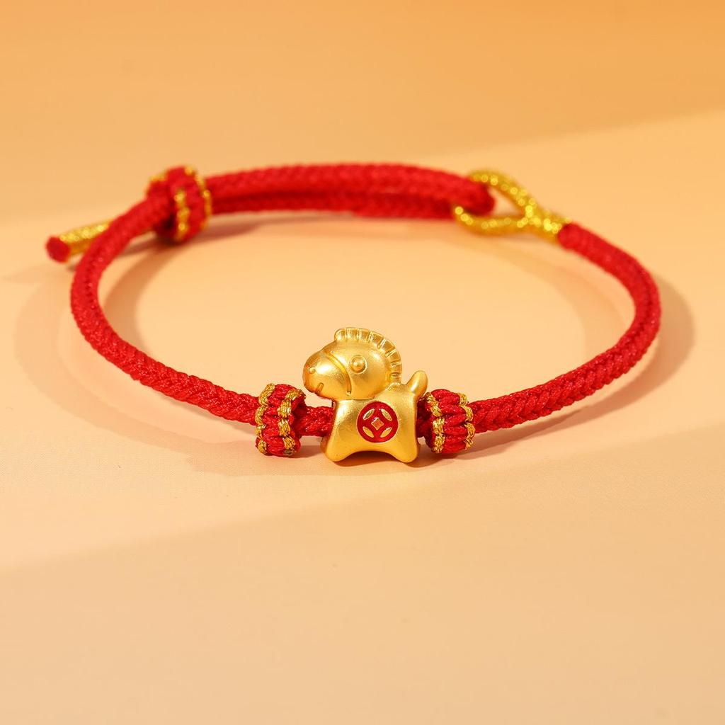 Year of the Horse Zodiac Bracelet - Red String Handmade Couples Charm for Men and Women, New Year Gift Jewelry