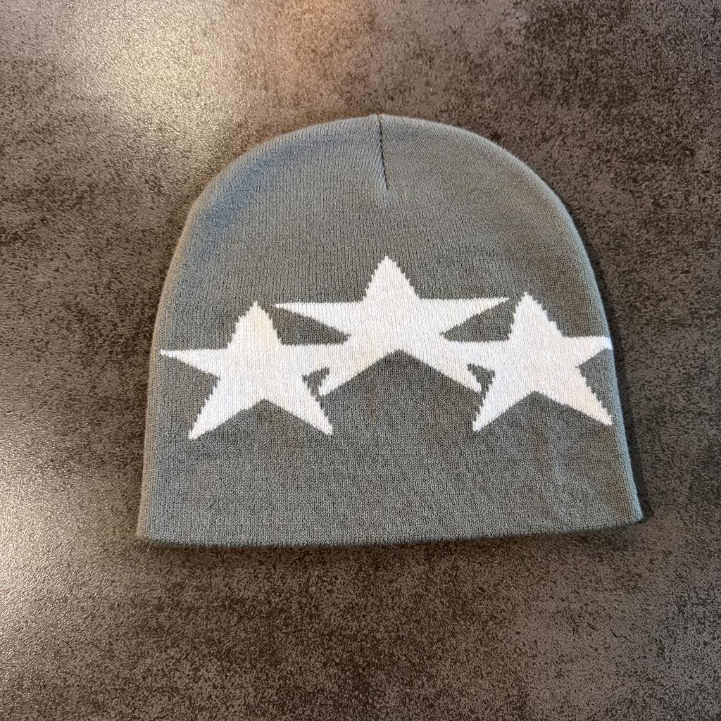 Beanie Fall Winter Knitted Cap With Star Pattern For Casual Gift Streetwear