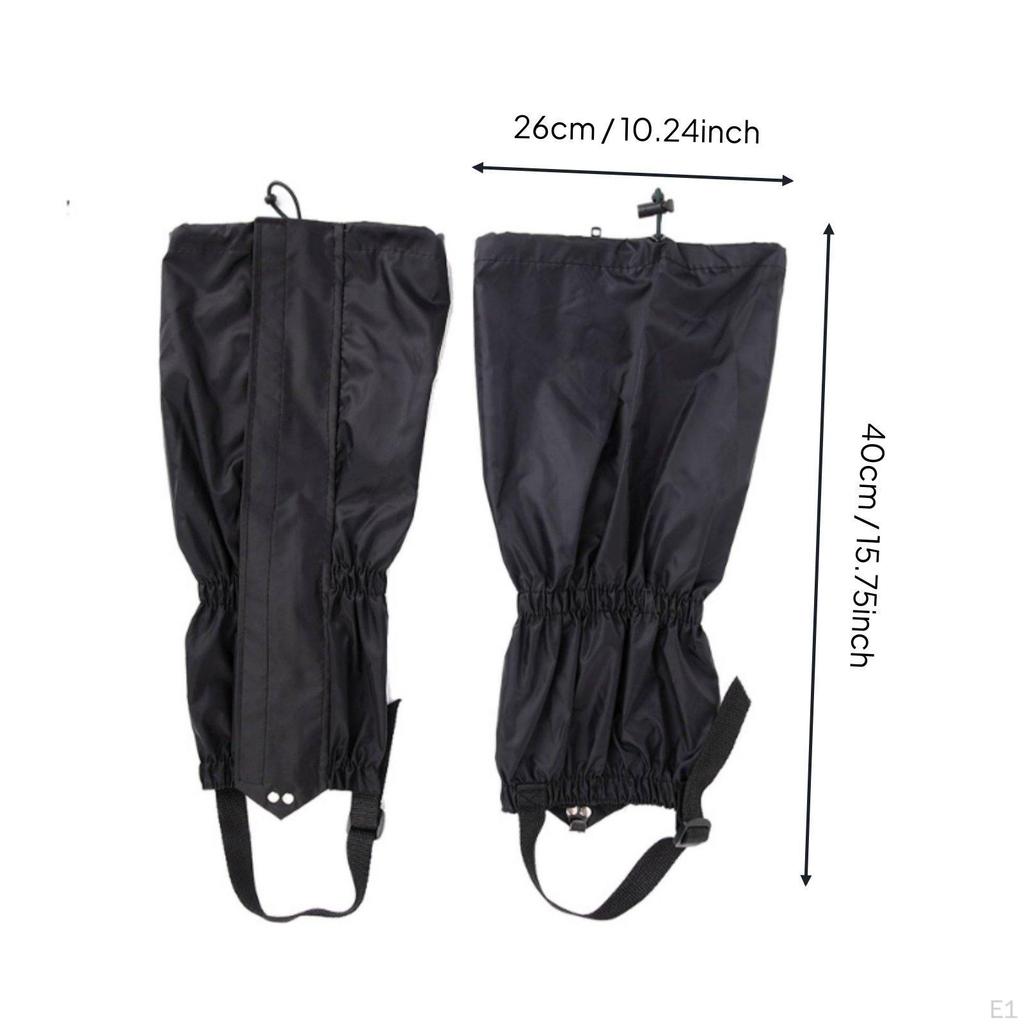 Leg Covers Zipper Closure Desert Hook and Loop Strap Protectors for Hikers, Hikers
