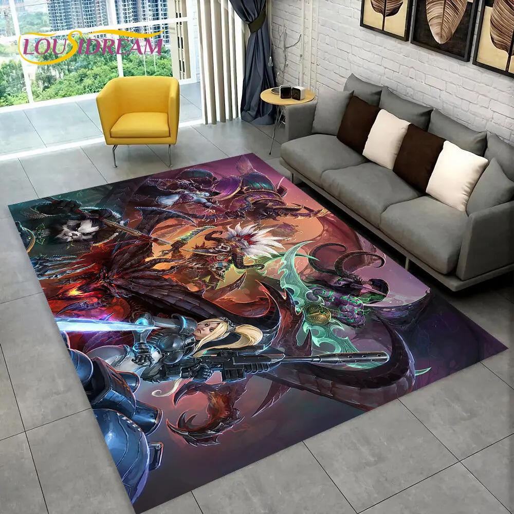 3D HD StarCraft Game Gamer PC Area Rug,Carpet Rug for Home Living Room Bedroom Sofa Doormat Decor,kids Play Non-slip Floor Mat