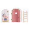 Dollhouse Cartoon Elf Door Room Wall Decoration Mini Fairy Door Ornaments Wood Fairy Elf Door