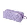Puffer Leather Pencil Case For Women Vanilla Aesthetic Pencil Pouch With Zipper Stationery Make Up Storage Bag