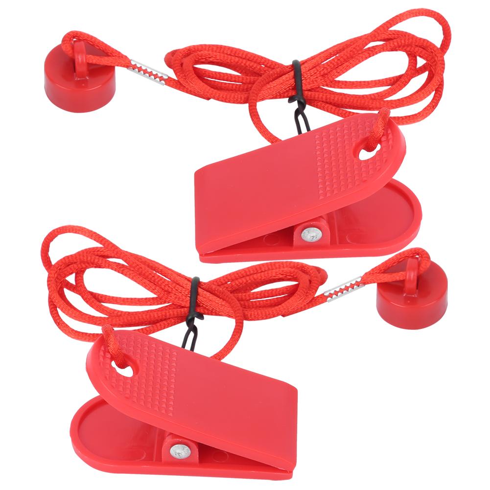 2 Stück Laufband Sicherheitsschalter Verriegelung Magnet Schlüssel Universelles Zubehör Runder Magnet Gehäuse