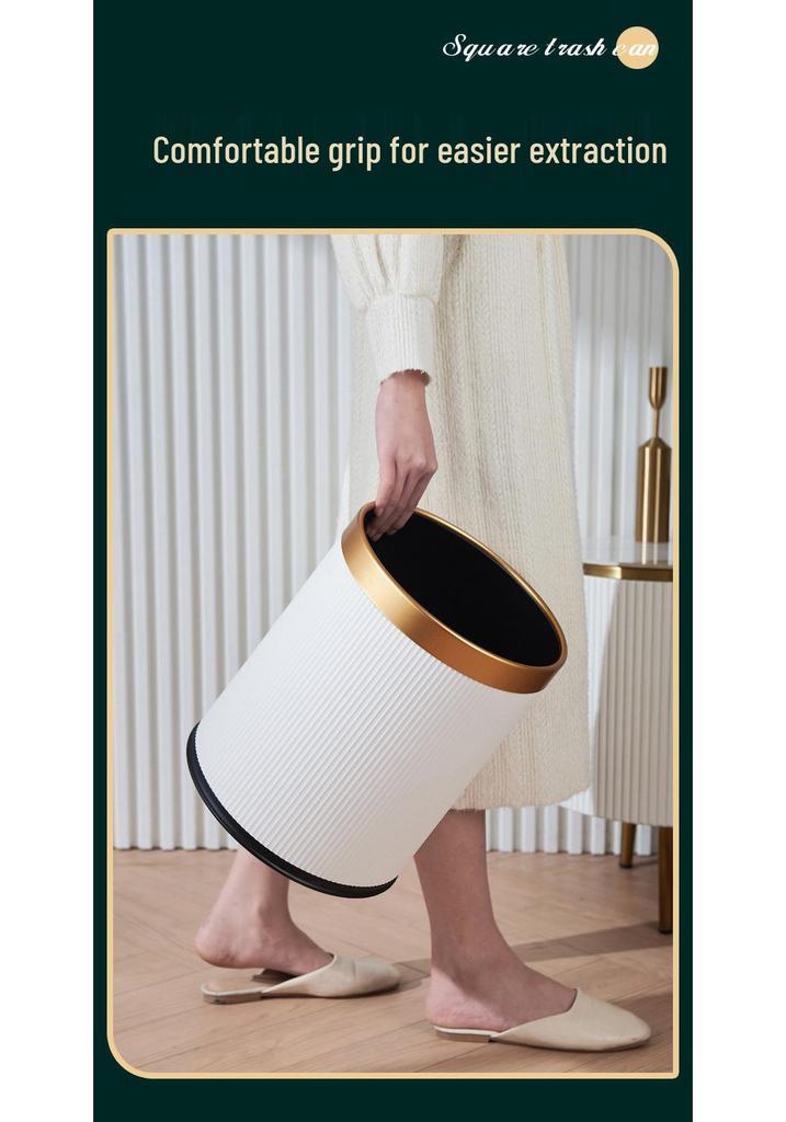 Sleek Lidless Trash Can for Living Room, Kitchen, Office, or Hotel