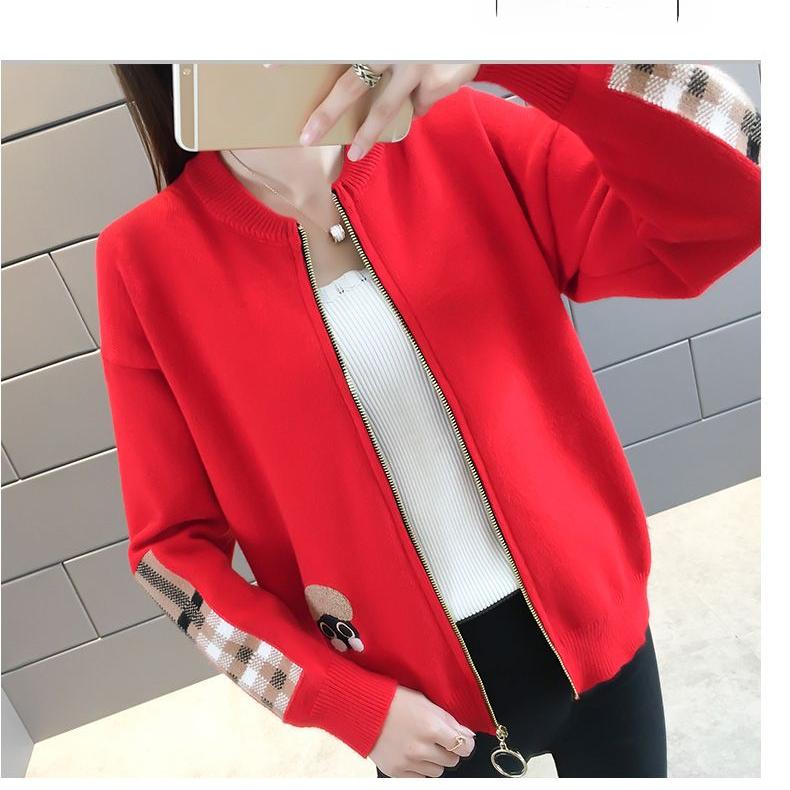 Trendy jakke i koreansk stil med løs passform og som passer til alt for kvinner med lange ermer