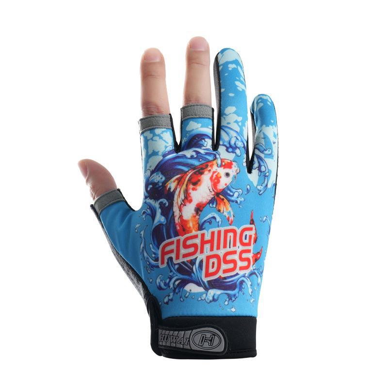 Angelhandschuhe für den Sommer: Sonnenschutz, Drei-Finger-Design, rutschfest, stichfest, durchstichsicher, verschleißfest, Antihaft-Köder.