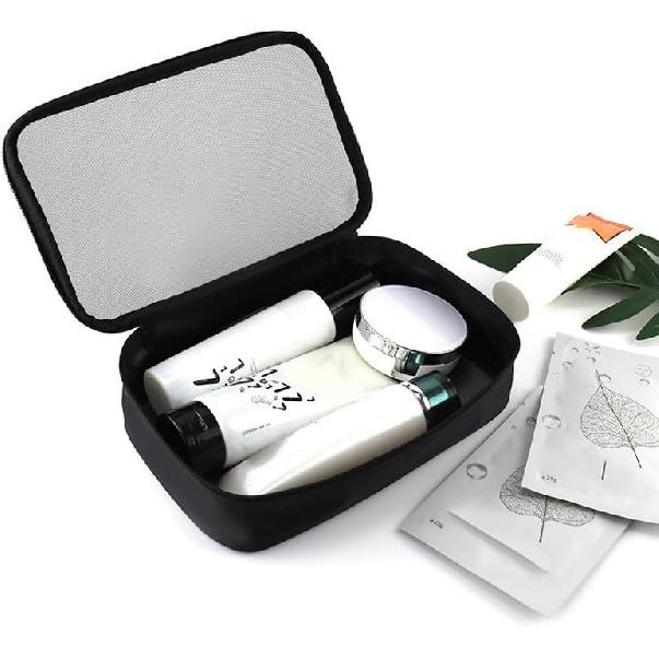 Mesh Makeup Bag, 3 Pcs Makeup Bag Set, Lightweight Mesh Cosmetic Bag with Zipper (S, M, L)