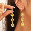 Exaggerated Grape Bunch Crystal Earrings INS Light Luxury Temperament Zirconia Inlaid High-grade Everyday Dainty Ear Jewelry