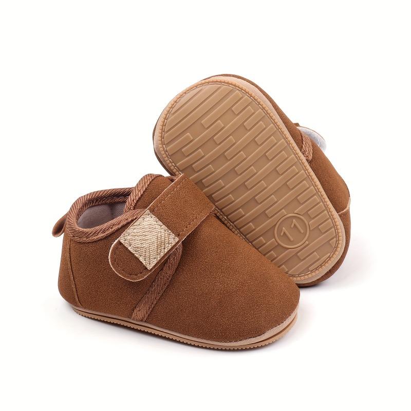 Youngsters Boys Girls Crib Shoes Cute Faux-suede Faux Faux-leather Youngsters First Walking Shoes Non-Skid Sneakers