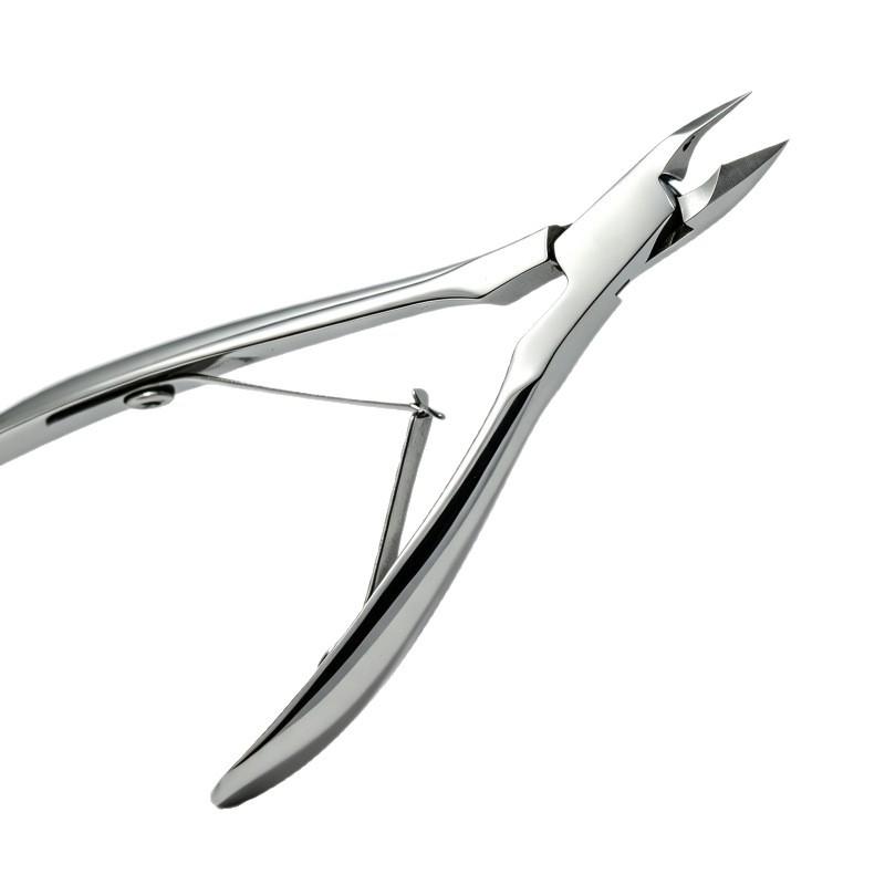 Premium Russian-Style Stainless Steel Cuticle Nippers with Double Spring and Pointed Tip for Precision Hangnail and Dead Skin Removal