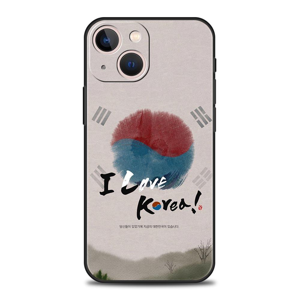 Korean Letter Phone Case For iPhone 17 Air 16 Plus 13 15 14 12 11 Pro MAX 7 8 SE Soft TPU Shockproof Cover Funda
