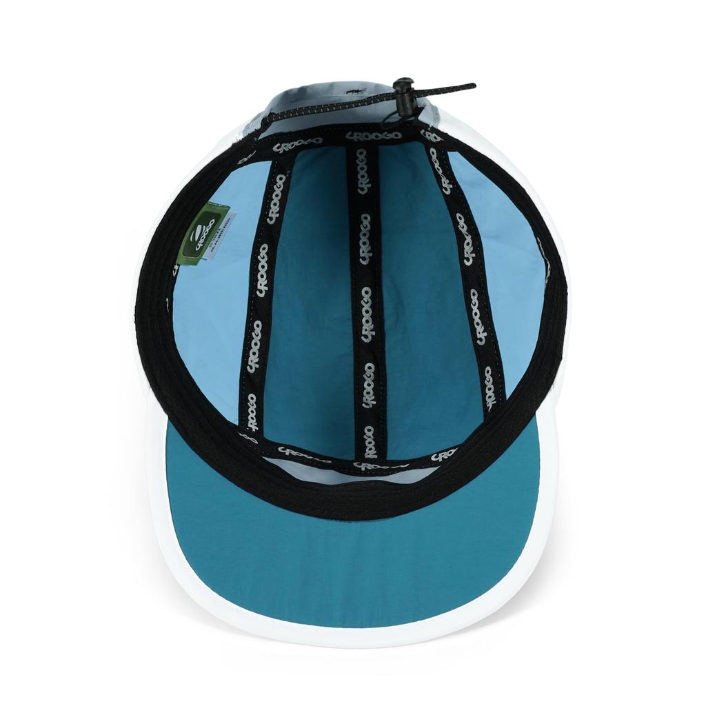 Clakllie Umpire Cap Men Women Lightweight Water Repellent 5 Panel Short Brim Aqua blue