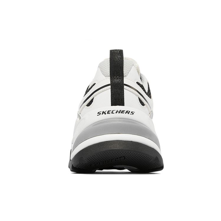 Skechers Stamina V2 Functional Retro Wear-Resistant Increased Height Low-Top Dad Shoes Women Sneaker Black White 149514-WBK