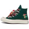 1970s Comfortable Minimalist High-Top Canvas Shoes for Women In Green