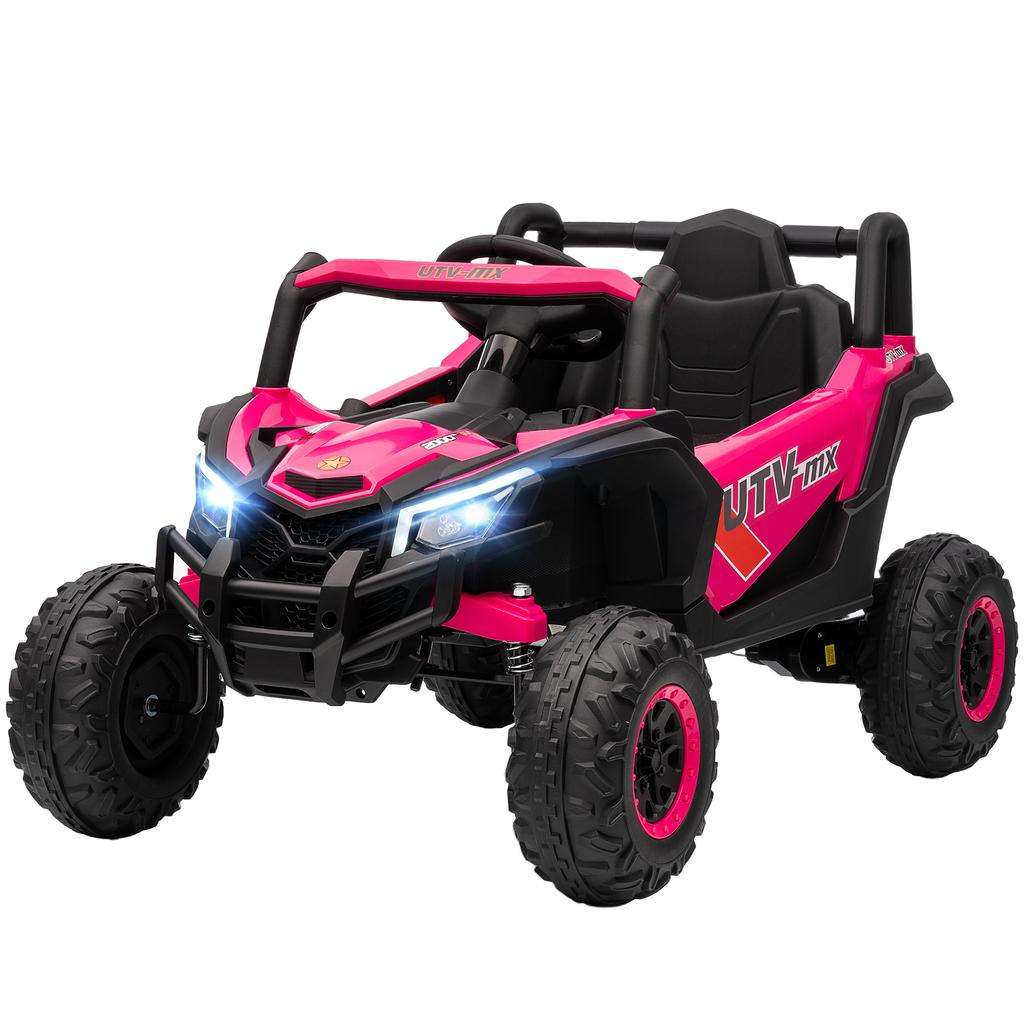 12V Kids Ride On Car with Remote Control, Kids Electric Car with Suspension System, Music, for Kids 3-5 Years, Pink