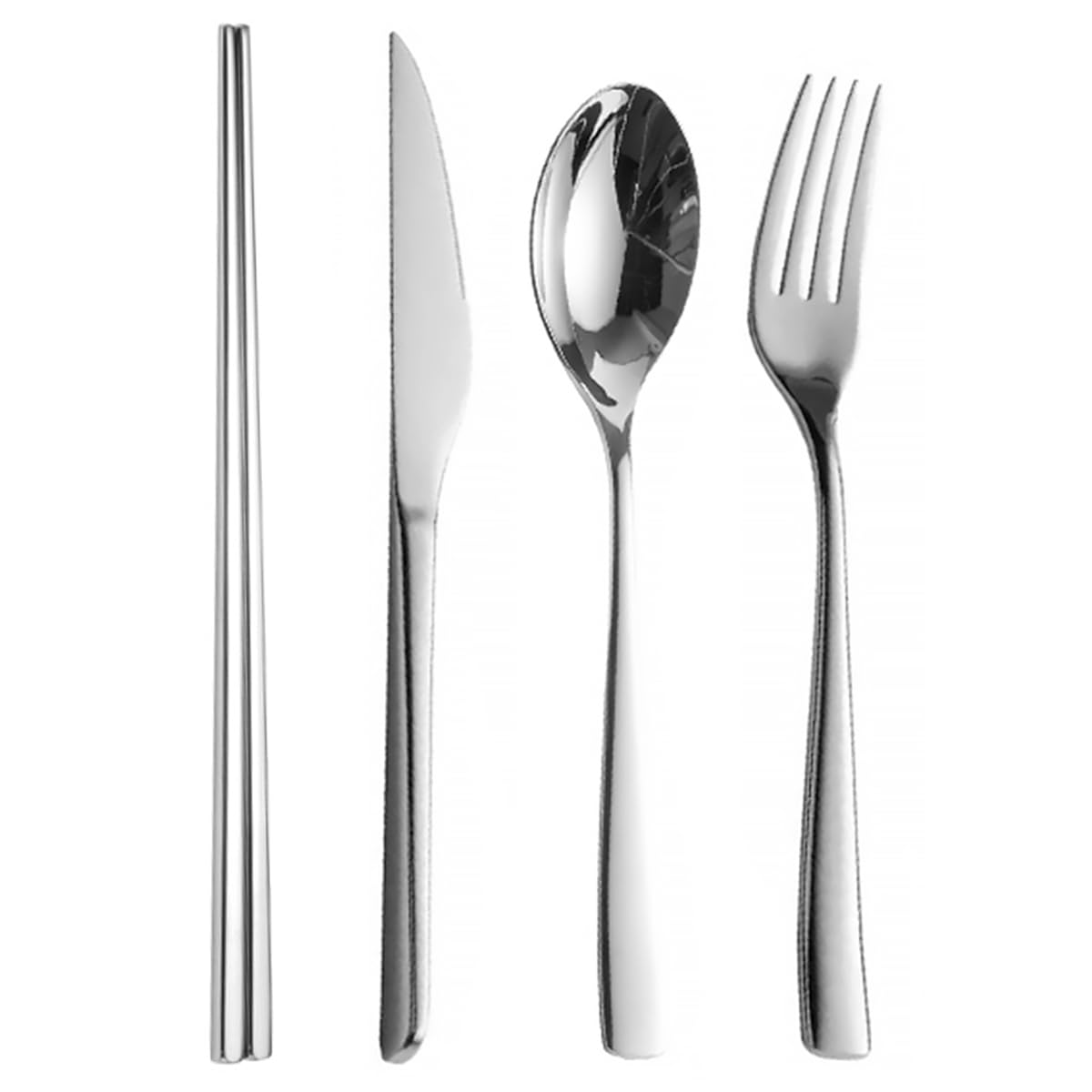 

Hive mind Cutlery Stainless Assorted Set Dishwasher Celebration Set, 18-8 Steel, (Spoon, Fork, Knife, Chopsticks), Safe, Durable, Gift, Present,