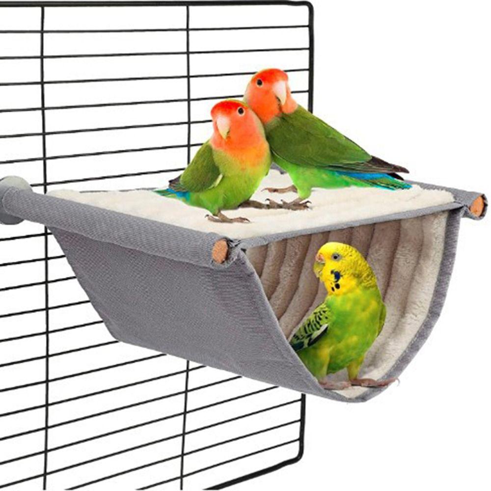 Plush Hamster House Cockatiel Cage Perch Sleeping Bed Parrot Tent Bird Snuggle Hut Hanging Hammock