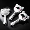 Electroplated Silver Massage Comb with Folding Mirror and Anti-Static Air Cushion – Student Girl Ins Style