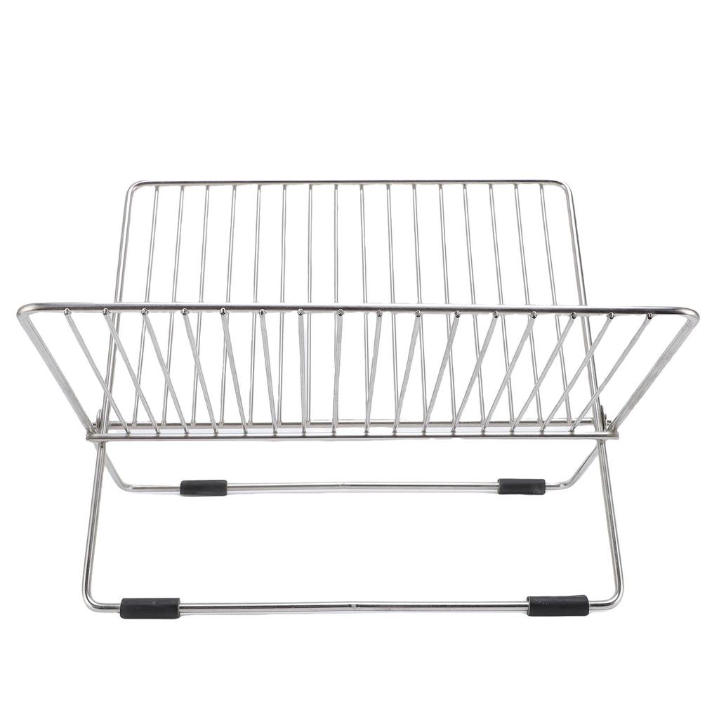 Folding Dish Drying Rack Stainless Steel Dish Drainer Space Saving Dish Rack for Kitchen Counter Storage Organization X