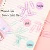 Creative Morandi Color Paperclip Holder with 28mm Colored Metal Paperclips for Office Use