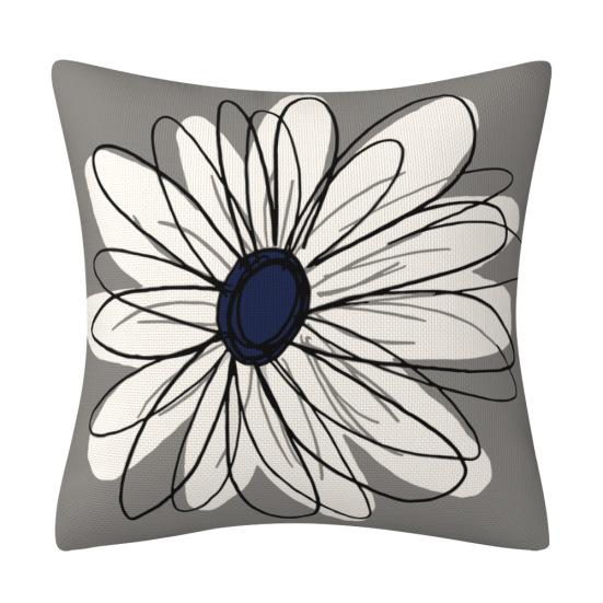 

Простая наволочка с геометрическим цветочным ромашкой, украшение для дома, подушка для дивана, уличная наволочка