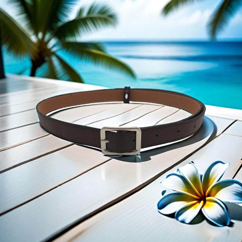 Pu Womens Chic Slim Waist Belt Perfect For Casual And Fashionable Daily Wear Black In