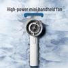 2026 Turbocharged Handheld USB Rechargeable Fan with Stepless Speed Control and Large Airflow